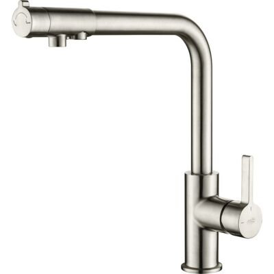 Bateria BLUE WATER ROYAL FILTER w kolorze stal szczotkowana INOX do wody filtrowanej (BW-5901730617689) Bateria BLUE WATER ROYAL FILTER w kolorze stal szczotkowana INOX do wody filtrowanej (BW-5901730617689)