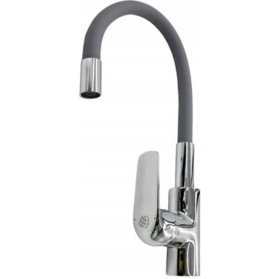 Hydroland Bateria kuchenna stojąca Emma Flex chrom z szarą wylewką Hydroland Bateria kuchenna stojąca Emma Flex chrom z szarą wylewką
