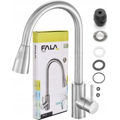 BATERIA KUCHENNA wyciągana wylewka ZLEWOZMYWAKOWA INOX STEELY 4 FALA 75805 BATERIA KUCHENNA wyciągana wylewka ZLEWOZMYWAKOWA INOX STEELY 4 FALA 75805