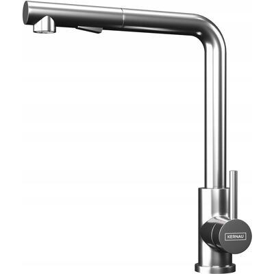 Bateria stalowa Kernau KWT 33.1 PO Steel obrotowa z wyciąganą wylewką Bateria stalowa Kernau KWT 33.1 PO Steel obrotowa z wyciąganą wylewką