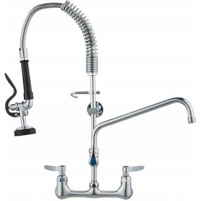 Vevor Bateria zlewozmywakowa ścienna 63,5cm z wężownicą do zlewu 1/2/3-komorowego Vevor Bateria zlewozmywakowa ścienna 63,5cm z wężownicą do zlewu 1/2/3-komorowego