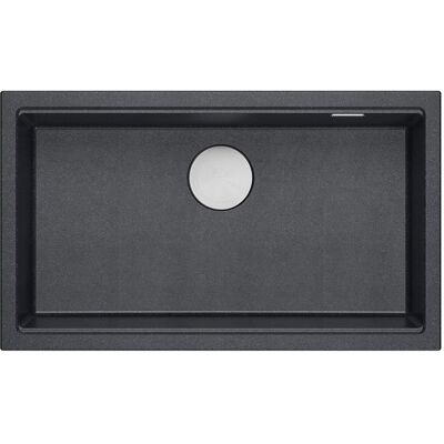 Unique LOGAN 110 GraniteQ zlewozmywak black diamond 76x44x23,5 cm 1-komorowy podwieszany z syfonem manualnym stal szlachetna Unique LOGAN 110 GraniteQ zlewozmywak black diamond 76x44x23,5 cm 1-komorowy podwieszany z syfonem manualnym stal szlachetna