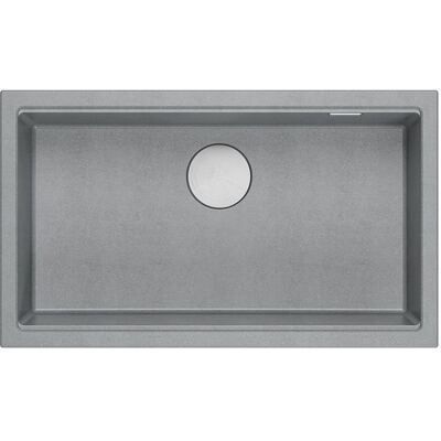 Unique LOGAN 110 GraniteQ zlewozmywak silver stone 76x44x23,5 cm 1-komorowy wpuszczany z syfonem manualnym stal szlachetna Unique LOGAN 110 GraniteQ zlewozmywak silver stone 76x44x23,5 cm 1-komorowy wpuszczany z syfonem manualnym stal szlachetna