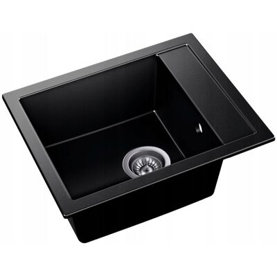 Axis MODERNO ZLEWOZMYWAK KUCHENNY JEDNOKOMOROWY GRANITOWY PICCOLO 50x40 CZARNY NIGHT GLOW W ZESTAWIE Z SYFONEM MANUALNYM Axis MODERNO ZLEWOZMYWAK KUCHENNY JEDNOKOMOROWY GRANITOWY PICCOLO 50x40 CZARNY NIGHT GLOW W ZESTAWIE Z SYFONEM MANUALNYM