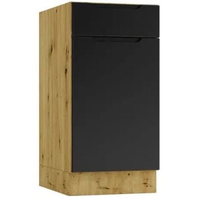 Stolkar Szafka kuchenna stojąca ISABEL D40S/1 P/L czarny mat/dąb artisan Stolkar Szafka kuchenna stojąca ISABEL D40S/1 P/L czarny mat/dąb artisan