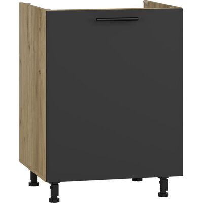 Luxury4Home Szafka Kuchenna Stojąca pod Zlew 60 Antracyt Mat BELLA DK-60/82 Luxury4Home Szafka Kuchenna Stojąca pod Zlew 60 Antracyt Mat BELLA DK-60/82