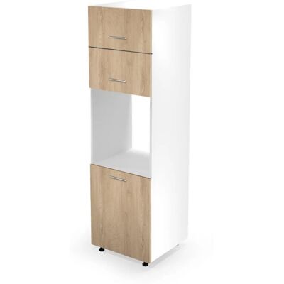 VENTO - DP-60/214 - Biały - Dąb miodowy - Szafka VENTO - DP-60/214 - Biały - Dąb miodowy - Szafka