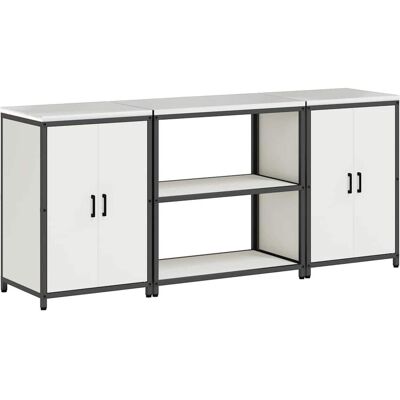 vidaXL Zestaw do przechowywania w kuchni 3 pcs Biały 210 x 50 x 92 cm vidaXL Zestaw do przechowywania w kuchni 3 pcs Biały 210 x 50 x 92 cm