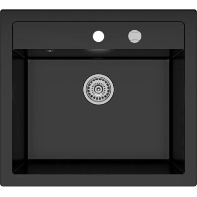 Zlew granitowy Kernau KGS I 60 1B Retro Deep Black Zlew granitowy Kernau KGS I 60 1B Retro Deep Black