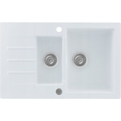 Zlew granitowy KERNAU KGSA 6079 1,5B1D PURE WHITE Zlew granitowy KERNAU KGSA 6079 1,5B1D PURE WHITE