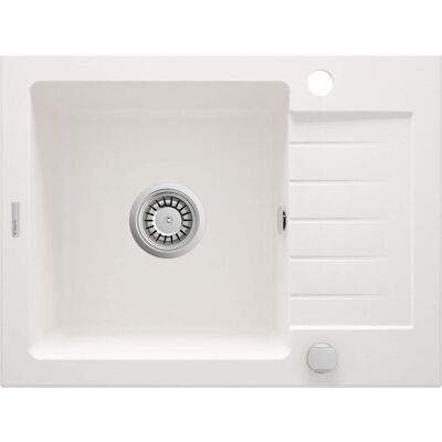 Zlewozmywak 1-komorowy 58x44 z ociekaczem Deante ZORBA ZQZ A11A alabaster Zlewozmywak 1-komorowy 58x44 z ociekaczem Deante ZORBA ZQZ A11A alabaster