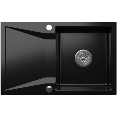 Zlewozmywak Granitowy Kernau Kgs J 5079 1b1d Deep Black 79x50cm Zlewozmywak Granitowy Kernau Kgs J 5079 1b1d Deep Black 79x50cm