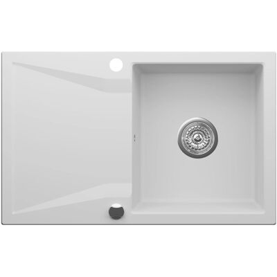 Zlewozmywak granitowy Kernau KGS J 5079 1B1D Pure White 79x50cm Zlewozmywak granitowy Kernau KGS J 5079 1B1D Pure White 79x50cm