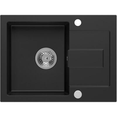 Zlewozmywak granitowy Kernau KGS K 4560 1B1D Deep Black Zlewozmywak granitowy Kernau KGS K 4560 1B1D Deep Black