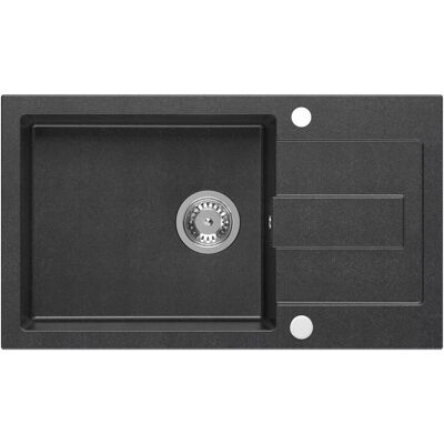 Zlewozmywak granitowy Kernau KGS K 6078 1B1D Black Metallic Zlewozmywak granitowy Kernau KGS K 6078 1B1D Black Metallic