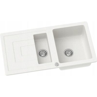 Zlewozmywak granitowy Kernau KGS R 60 1,5B1D WHITE Zlewozmywak granitowy Kernau KGS R 60 1,5B1D WHITE