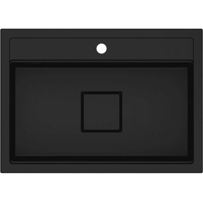 Zlewozmywak granitowy Kernau KGS R 70 1B Deep Black 70x50cm Zlewozmywak granitowy Kernau KGS R 70 1B Deep Black 70x50cm