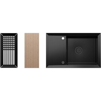 Zlewozmywak granitowy Kernau KGS Y 6078 1B1D Deep Black Zlewozmywak granitowy Kernau KGS Y 6078 1B1D Deep Black