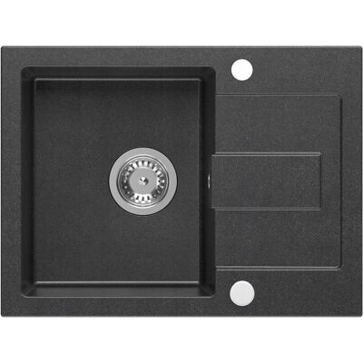 Zlewozmywak granitowy Kernau KGSK 4560 1B1D Black Metallic Zlewozmywak granitowy Kernau KGSK 4560 1B1D Black Metallic