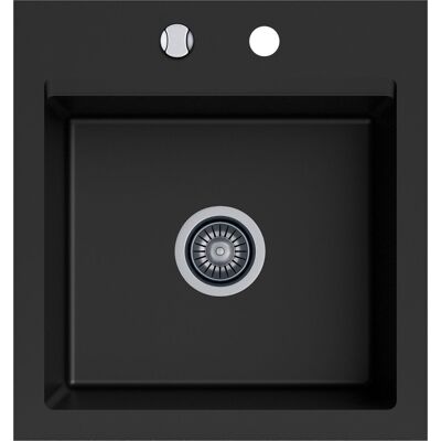 Zlewozmywak granitowy Kernau KGSM 45 1B Deep Black Zlewozmywak granitowy Kernau KGSM 45 1B Deep Black