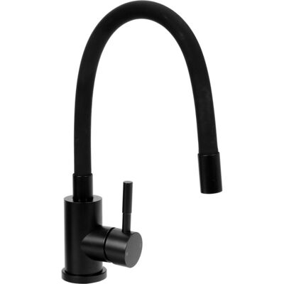 FALA Bateria Zlewozmywakowa Czarna Elastyczna Stal Nierdzewna Powłoka Soft Touch FALA Bateria Zlewozmywakowa Czarna Elastyczna Stal Nierdzewna Powłoka Soft Touch