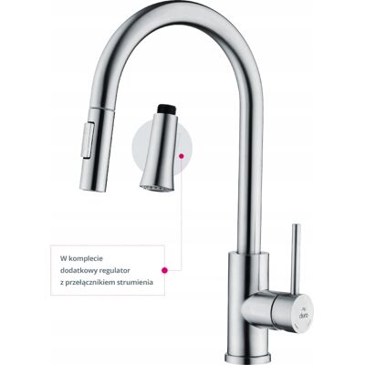 Bateria zlewozmywakowa DURO ACERO + REGULATOR stal nierdzewna inox Bateria zlewozmywakowa DURO ACERO + REGULATOR stal nierdzewna inox