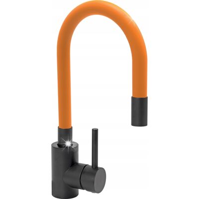 Bateria Zlewozmywakowa Elastyczna 'Black Flexible' Pomarańczowa Fala 75778 Bateria Zlewozmywakowa Elastyczna 'Black Flexible' Pomarańczowa Fala 75778