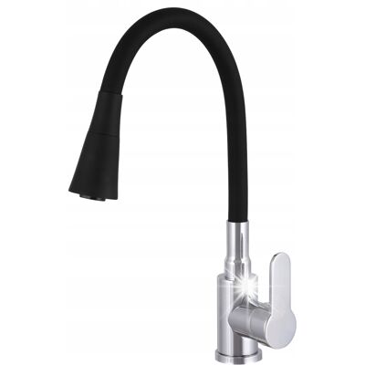Gamma Bateria Zlewozmywakowa Kuchenna Czarna Elastyczna Wylewka 2-Funkcyjna Chrom Gamma Bateria Zlewozmywakowa Kuchenna Czarna Elastyczna Wylewka 2-Funkcyjna Chrom