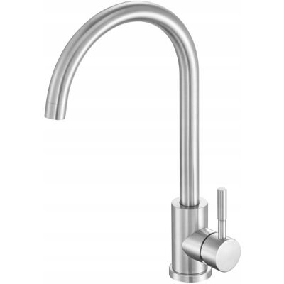 FALA Bateria Zlewozmywakowa Kuchenna Stojąca Inox Stal Nierdzewna FALA Bateria Zlewozmywakowa Kuchenna Stojąca Inox Stal Nierdzewna