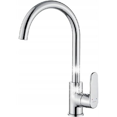 Bateria Zlewozmywakowa Kuchinox Dima Stojąca Z Wylewką U Chrom Srebrny Kran Bateria Zlewozmywakowa Kuchinox Dima Stojąca Z Wylewką U Chrom Srebrny Kran