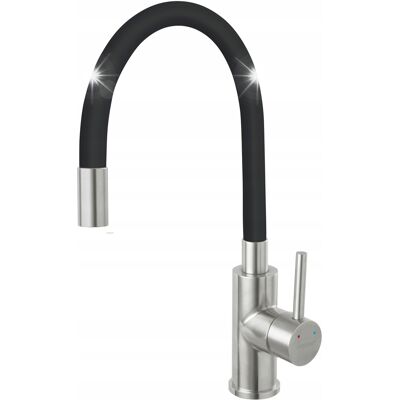 Bateria Zlewozmywakowa Kulowa Stojąca Ferro Zumba Elst. Czarna- Inox Bateria Zlewozmywakowa Kulowa Stojąca Ferro Zumba Elst. Czarna- Inox