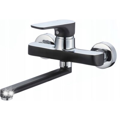 Hydroland Bateria Zlewozmywakowa Ścienna Senja Czarny Chrom Hydroland Bateria Zlewozmywakowa Ścienna Senja Czarny Chrom