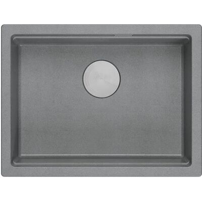 Unique Logan 100 Graniteq Zlewozmywak Silver Stone 59,5x45,1x21,5 Cm 1-Komorowy Podwieszany Z Syfonem Manualnym Stal Szlachetna Unique Logan 100 Graniteq Zlewozmywak Silver Stone 59,5x45,1x21,5 Cm 1-Komorowy Podwieszany Z Syfonem Manualnym Stal Szlachetna