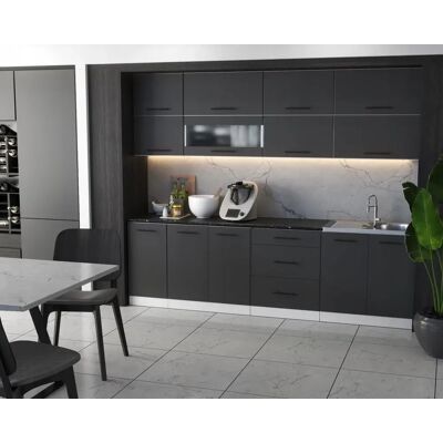 Concordia Meble Kuchenne Kuchnia Szafki Modułowe 2,6m Rico Grafit Concordia Meble Kuchenne Kuchnia Szafki Modułowe 2,6m Rico Grafit