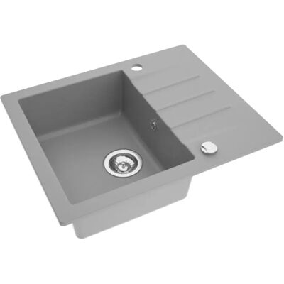 Axis Moderno Zlewozmywak Granitowy Jednokomorowy Z Ociekaczem Annie 20 Szary Beton W Zestawie Z Syfonem Automatycznym Pop-Up Axis Moderno Zlewozmywak Granitowy Jednokomorowy Z Ociekaczem Annie 20 Szary Beton W Zestawie Z Syfonem Automatycznym Pop-Up