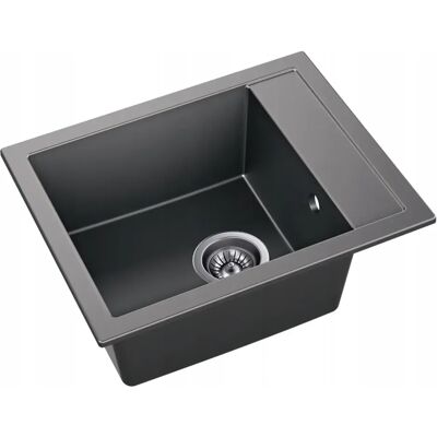 Axis Moderno Zlewozmywak Kuchenny Jednokomorowy Granitowy Szary Moonlight Grey Piccolo 50x40 W Zestawie Z Syfonem Manualnym Axis Moderno Zlewozmywak Kuchenny Jednokomorowy Granitowy Szary Moonlight Grey Piccolo 50x40 W Zestawie Z Syfonem Manualnym