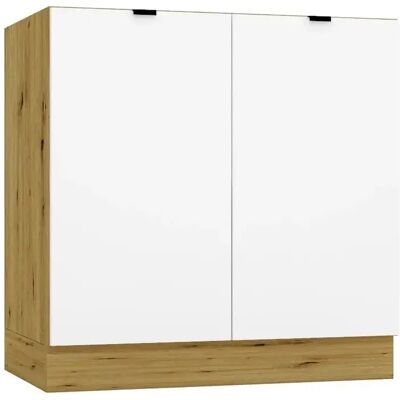 Stolkar Szafka Pod Zlew Gianna D80zl Biała Alaska/dąb Artisan Stolkar Szafka Pod Zlew Gianna D80zl Biała Alaska/dąb Artisan