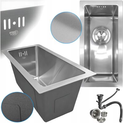 Hydrosan ZLEW KUCHENNY ZLEWOZMYWAK JEDNOKOMOROWY STALOWY INOX RODOS-CH-44X22 SYFON Hydrosan ZLEW KUCHENNY ZLEWOZMYWAK JEDNOKOMOROWY STALOWY INOX RODOS-CH-44X22 SYFON