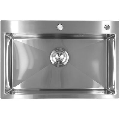 Hydrosan Zlew Kuchenny Zlewozmywak Jenokomorowy Stalowy Inox Alor-Ch-68x45 Dozownik Syfon Uchwyty Hydrosan Zlew Kuchenny Zlewozmywak Jenokomorowy Stalowy Inox Alor-Ch-68x45 Dozownik Syfon Uchwyty