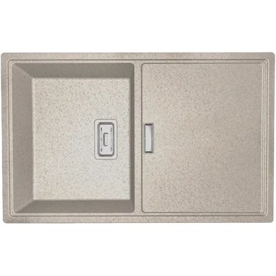KUCHINOX Zlewozmywak Granitowy 1 Komorowy Z Ociekaczem 50x80cm Z Syfonem Beżowy Tonga Laveo KUCHINOX Zlewozmywak Granitowy 1 Komorowy Z Ociekaczem 50x80cm Z Syfonem Beżowy Tonga Laveo