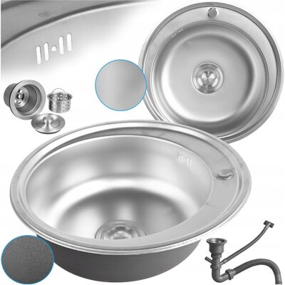 Hydrosan ZLEWOZMYWAK JEDNOKOMOROWY OKRĄGŁY STALOWY 51X51 INOX ZLEW NIKO 2 GATUNEK Hydrosan ZLEWOZMYWAK JEDNOKOMOROWY OKRĄGŁY STALOWY 51X51 INOX ZLEW NIKO 2 GATUNEK