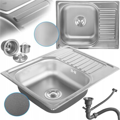 Hydrosan ZLEWOZMYWAK JEDNOKOMOROWY STALOWY 58X48 CM INOX ZLEW TRISTAN 2 GATUNEK Hydrosan ZLEWOZMYWAK JEDNOKOMOROWY STALOWY 58X48 CM INOX ZLEW TRISTAN 2 GATUNEK