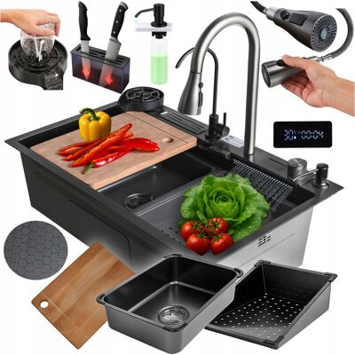 Hydrosan ZLEWOZMYWAK JEDNOKOMOROWY WIELOFUNKCYJNY COBA 75X46 ZLEW KUCHENNY STALOWY Hydrosan ZLEWOZMYWAK JEDNOKOMOROWY WIELOFUNKCYJNY COBA 75X46 ZLEW KUCHENNY STALOWY