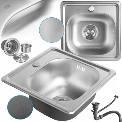 Hydrosan ZLEWOZMYWAK JEDOKOMOROWY STALOWY 38X38 INOX ZLEW KUCHENNY PLATON 2 GATUNEK Hydrosan ZLEWOZMYWAK JEDOKOMOROWY STALOWY 38X38 INOX ZLEW KUCHENNY PLATON 2 GATUNEK