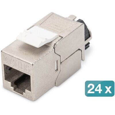 Inny producent Gniazdo Keystone Rj45 Kat.6a Stp Ekranowane Beznarzędziowe Stalowe 24 Sztuki Inny producent Gniazdo Keystone Rj45 Kat.6a Stp Ekranowane Beznarzędziowe Stalowe 24 Sztuki