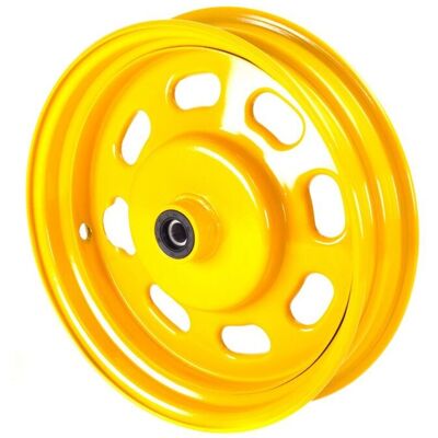 Romet Koło przednie BASSA/13 żółte /stal.ham.bębnowy/ (2,15x10) Romet Koło przednie BASSA/13 żółte /stal.ham.bębnowy/ (2,15x10)