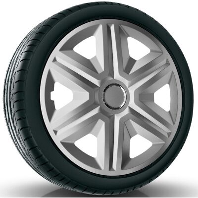 NRM Kołpaki samochodowe FAST SILVER lakierowane 15'' NRM Kołpaki samochodowe FAST SILVER lakierowane 15''
