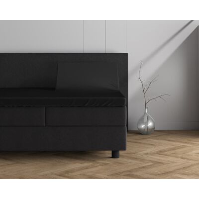DreamHouse 160x200/220 Jersey 220 gr. prześcieradlo na dzielony materac nawierzchniowy czarne DreamHouse 160x200/220 Jersey 220 gr. prześcieradlo na dzielony materac nawierzchniowy czarne