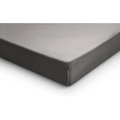 Primaviera Delux 180x200 prześcieradło dzielone szare na materac nawierzchniowy satyna bawełniana Primaviera Delux 180x200 prześcieradło dzielone szare na materac nawierzchniowy satyna bawełniana