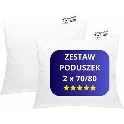 Inny producent 2 X PODUSZKA ANTYALERGICZNA 70X80 KOMPLET MEDIC PIKOWANA ZAMEK PROD. POLSKI Inny producent 2 X PODUSZKA ANTYALERGICZNA 70X80 KOMPLET MEDIC PIKOWANA ZAMEK PROD. POLSKI
